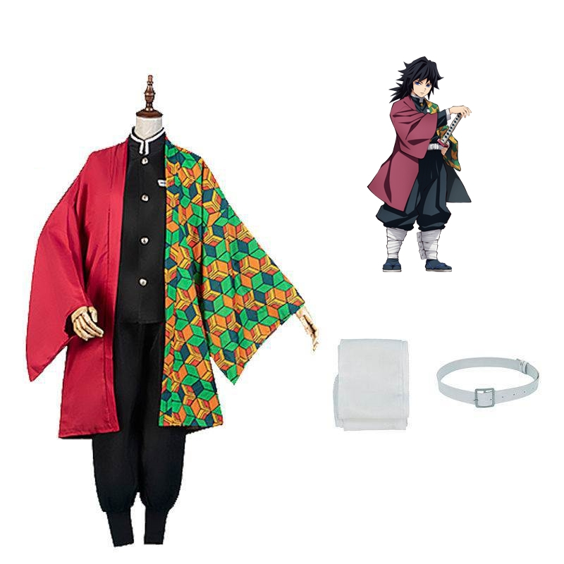 Tokitou Muichirou Kisatsutai Ghost Hunter Uniform Wig Kimetsu no Yaiba  Cosplay Costumes Demon Slayer Cosplay Men Kimono Costumes