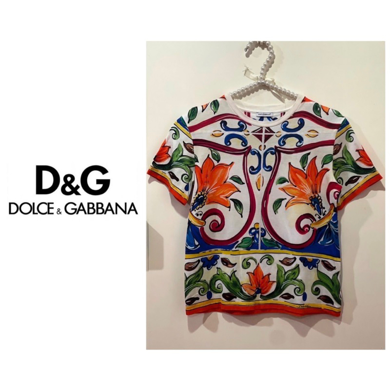 แท้-used-dolce-and-gabbana-d-amp-g-size-11-12-for-kids-teens-women-เสื้อแบรนด์เนมรุ่นแพง-เหมาะกับสาว-size-xs-s-สีส้ม