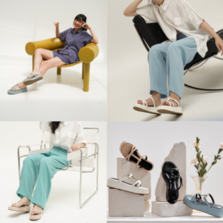 สินค้า ลด12% โค้ด \"JULBAR100\"พร้อมส่ง ! The Street Wear Studio - Summer Sandals | รองเท้าแตะส้นตึก น้ำหนักเบา