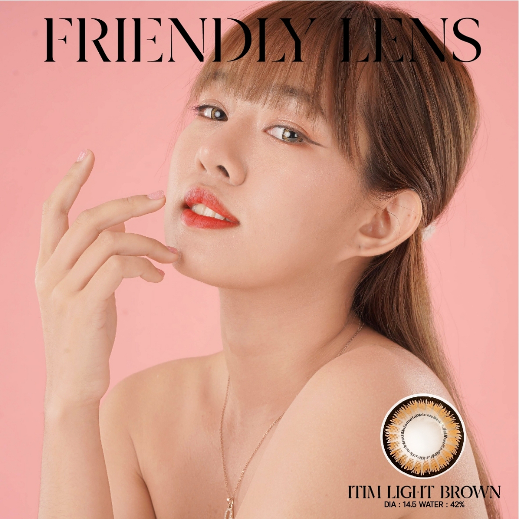 โปรชุด-1แถม1-friendly-lens-คอนแทคเลนส์-บิ๊กอายตาโต-สี-light-brown-ba-8-6-dia-14-5-ค่าอมน้ำ42-ค่าสายตา-0-00d-10-00d-เ