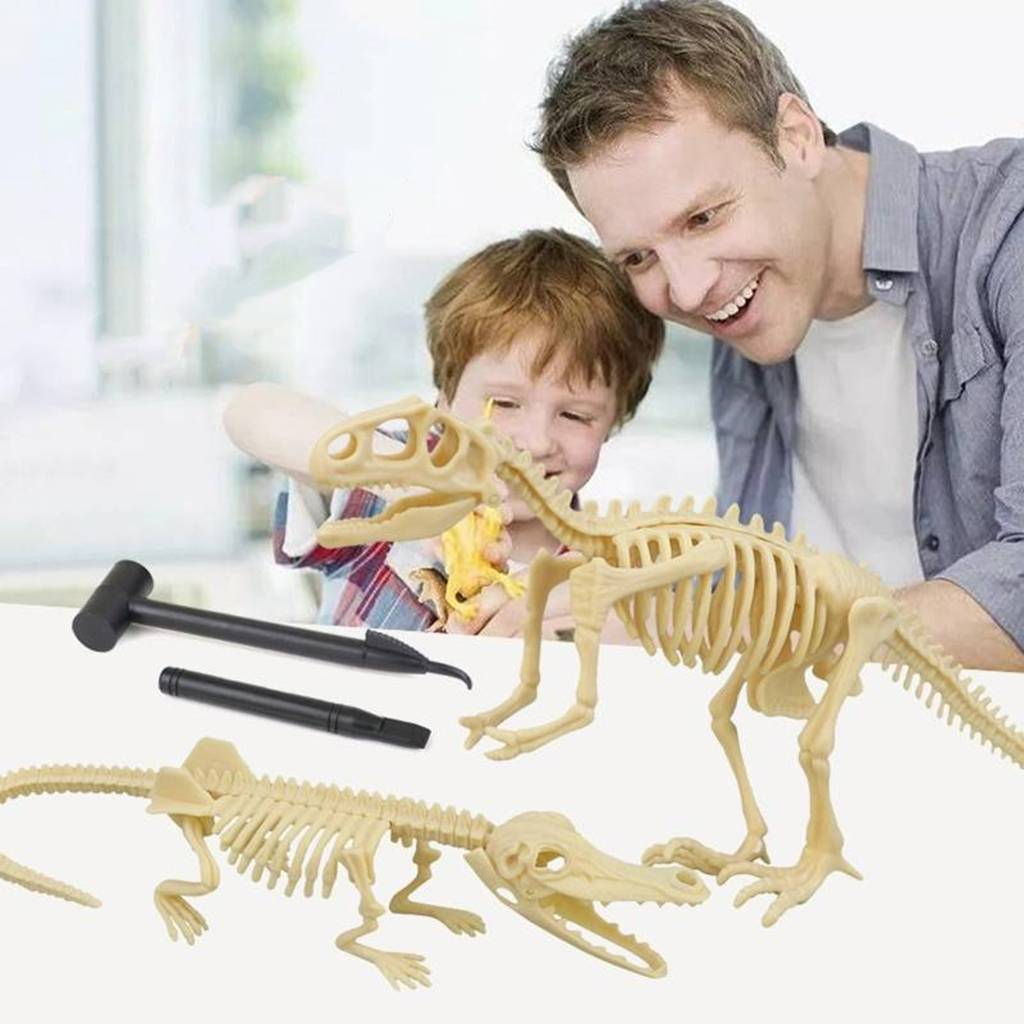 ของเล่นจำลองการขุดฟอสซิลไดโนเสาร์-ชุดขุดซากฟอสซิล-ของเล่นเสริมทักษะด้านวิทยาศาสตร์-ด้านโบราณคดี