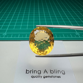 ซิทริน Citrine น้ำหนัก 16.30 ct (17.9x15.8x9.5)mm เม็ดนี้สวยมากเหสีองทอง พลอยธรรมชาติ ไม่ผ่านการปรุงแต่ง ไฟเต็ม สะอาด