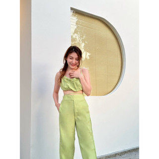 🫦🫦 summer sea set 🫦เผ็ชแซ่บ อก แมทช์กางเกงขายาวฟรีไซด์ เอวยืดหลัง น่ารัก น่าใจไปทะเลกันค่า