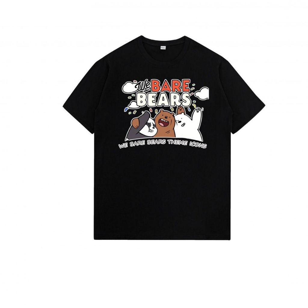 we-bare-bears-เสื้อยืดแขนสั้นสำหรับเคอร์รี่เทรนด์-ผู้ชายและผู้หญิงใส่เสื้อผ้าหมี