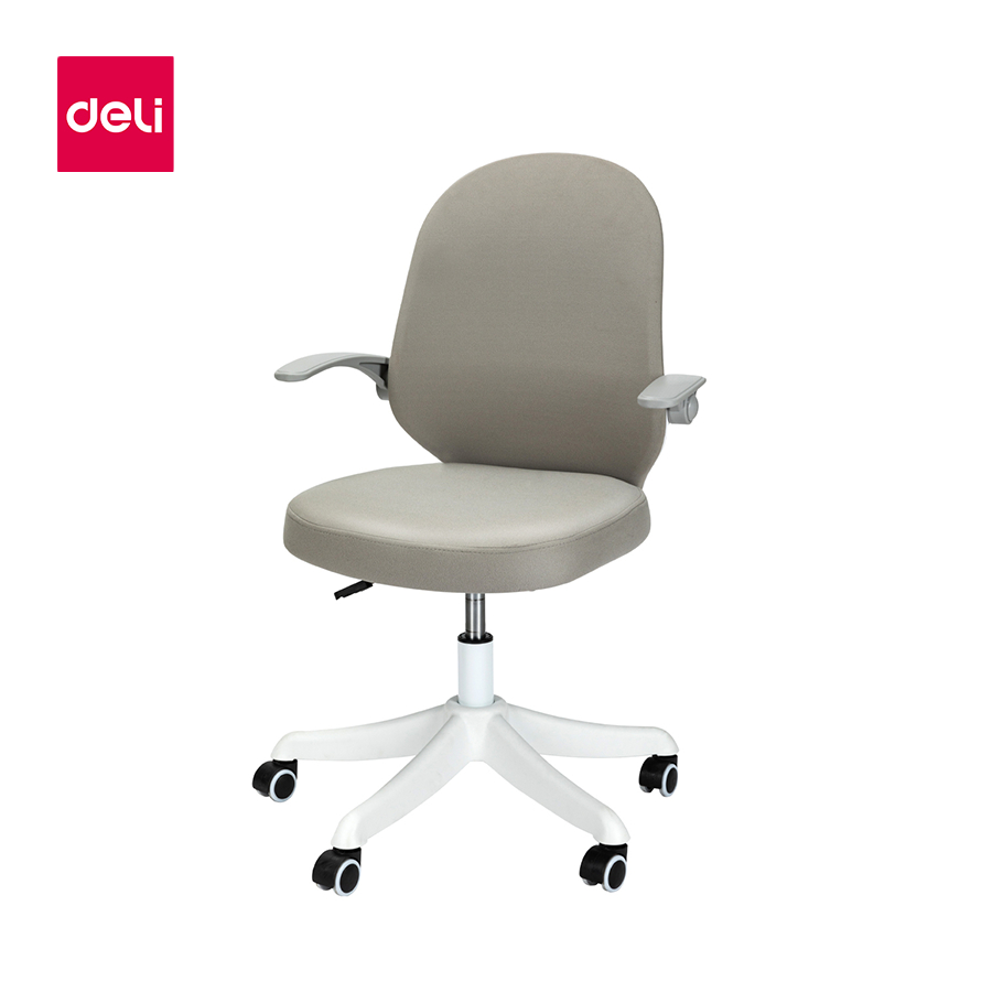 deli-เก้าอี้สำนักงาน-เก้าอี้ออฟฟิศ-นั่งทำงาน-นั่งสบาย-ทำความสะอาดง่าย-ปรับความสูงได้-10-cm-ที่วางแขนพับได้-office-chair