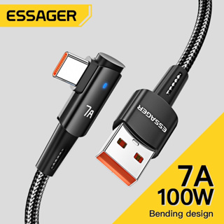 Essager อุปกรณ์ชาร์จเร็ว 7A 100W USB เป็น Type C 7A กระแสไฟสูง สําหรับ Realme VIVO สำหรับทุกยี่ห้อ