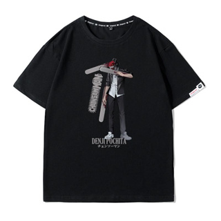 Anime chainsaw man เสื้อยืดการ์ตูนเสื้อผ้าการ์ตูน Denji แขนสั้นแนวโน้ม INS