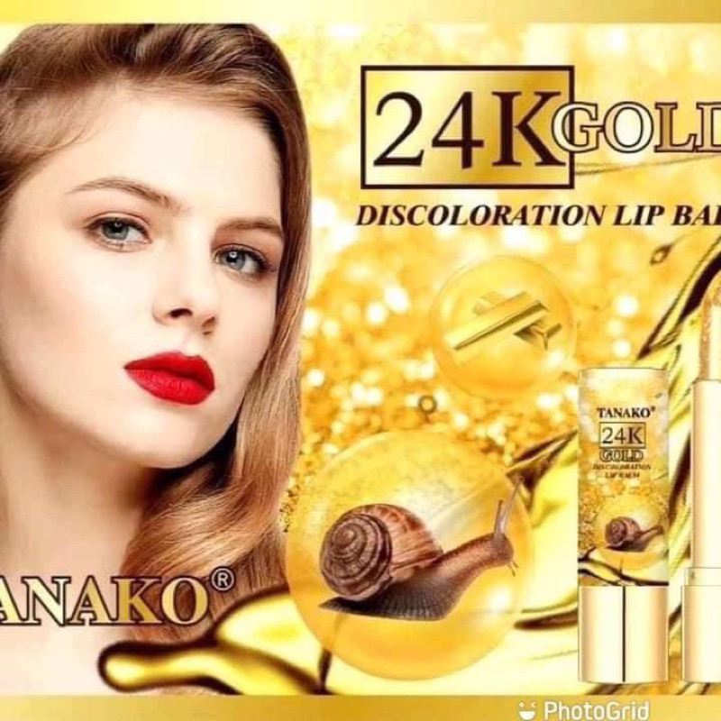 พร้อมส่ง-1กล่อง-12-แท่ง-24k-gold-ทานาโกะ-โกลด์-ลิปบาล์ม-ผลิตภัณฑ์ตกแต่งเป็นฝีปาก