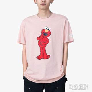 DOSH UNISEX T-SHIRTS SESAME STREETเสื้อยืด คอกลม แขนสั้น ผู้ชาย สีชมพู DSEMT5023-PI