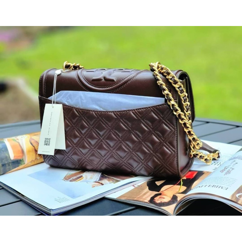 พร้อมส่ง-sale-13999-เท-งาน-shop-ราคาดีงาม-tory-burch-fleming-convertible-shoulder-bag-สี-tempranillo