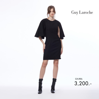 Guy Laroche ชุดเดรส BUSINESS DRESS BASIC แซกสีดำ แขนคลุมไหล่ (GXJRBL)