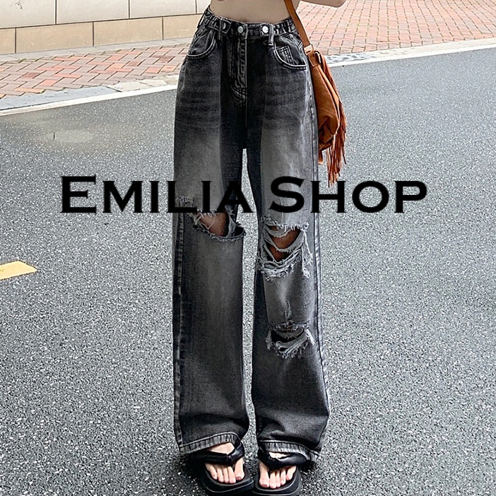 emilia-shop-กางเกงขายาว-กางเกงเอวสูง-สบายสไตล์y2k-2023-ใหม่-a27l027-0316