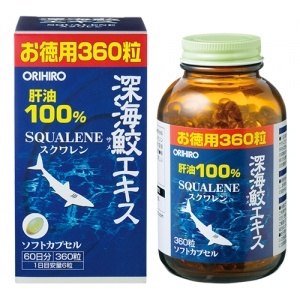 ORIHIRO Squalene (2026/3)(360แคปซูล) น้ำมันตับปลาฉลามน้ำลึก 99.6% บำรุงสมองและสายตา