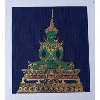 ภาพพิมพ์ศิลปะไทยงดงามบนผ้า No.5 - พุทธศิลป์แห่งความสงบสุข Exquisite Thai Art Prints on Cloth - Peaceful Buddha Art