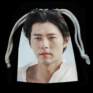 กระเป๋าผ้าแบบรูด ถุงหูรูด ถุงผ้า กระเป๋าดินสอ ฮยอนบิน Hyun Bin ศิลปินเกาหลี