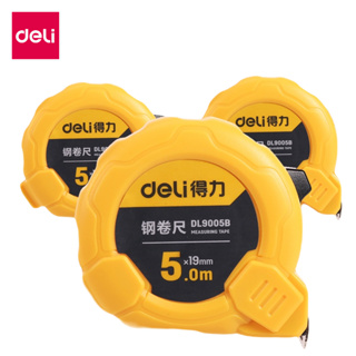 Deli ตลับเมตร 3 5 เมตร ตลับเมตรหุ้มยาง ตลับเมตรพกพา ตลับเมตรโททอล มีที่หนีบเข็มขัด ช่วยให้พกพาได้สะดวก คุณภาพดี