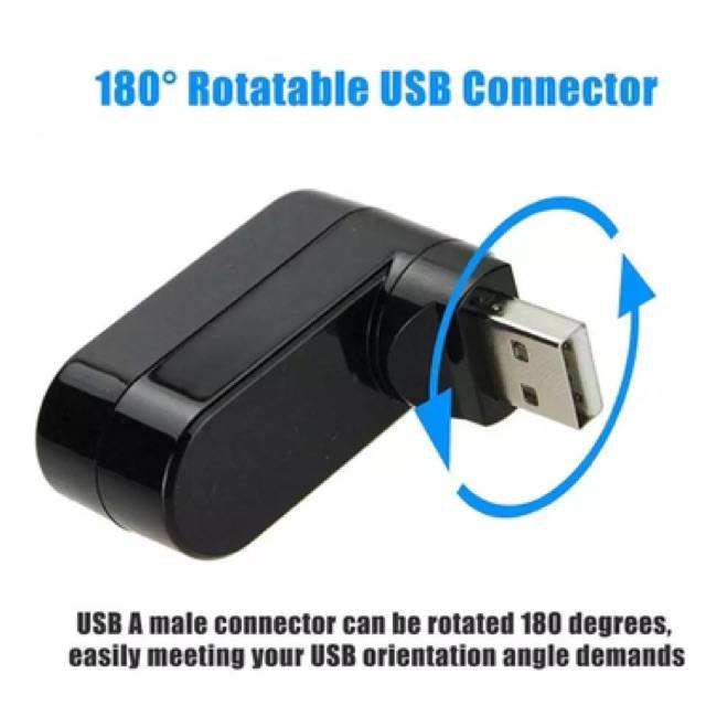 hot-ฮับ-usb-3-พอร์ตฮับ-usb-3-0-mini-rotate-splitter-adapter-hub-สำหรับ-pc-โน๊ตบุ๊คแล็ปท็อป