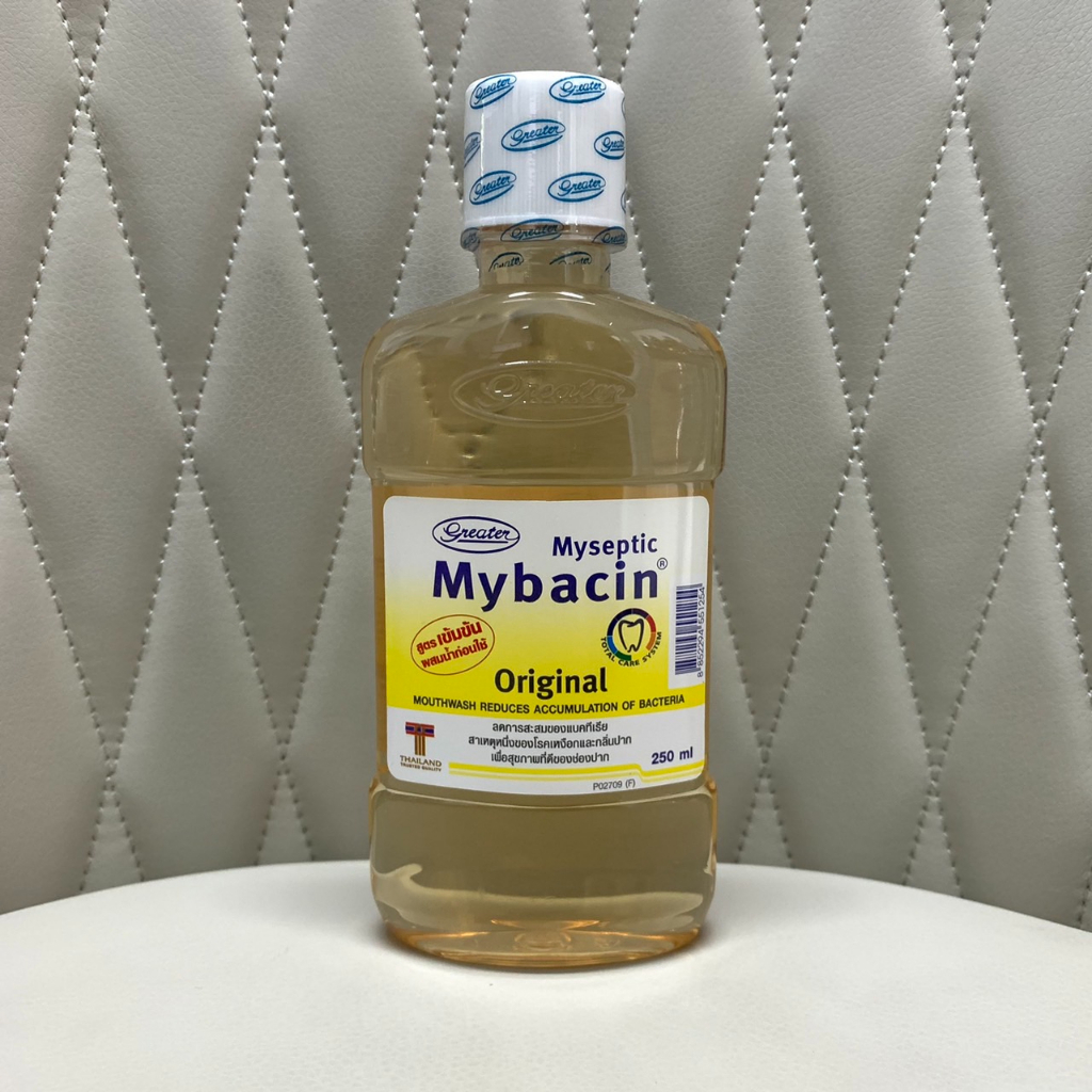 mybacin-gt-myseptic-เหลือง-250-ml-lt-น้ำยาบ้วนปากมายบาซิน-สูตรออริจินัล-mybacin-mouthwash-original