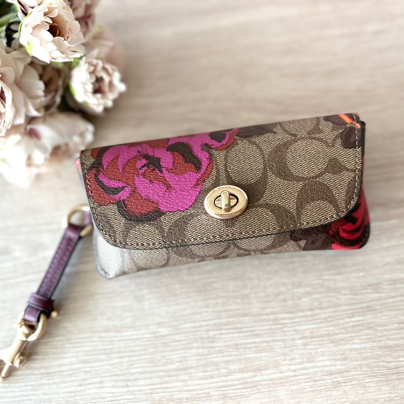 Sunglass Case In Signature Canvas With Jumbo Floral Print Shopee Thailand