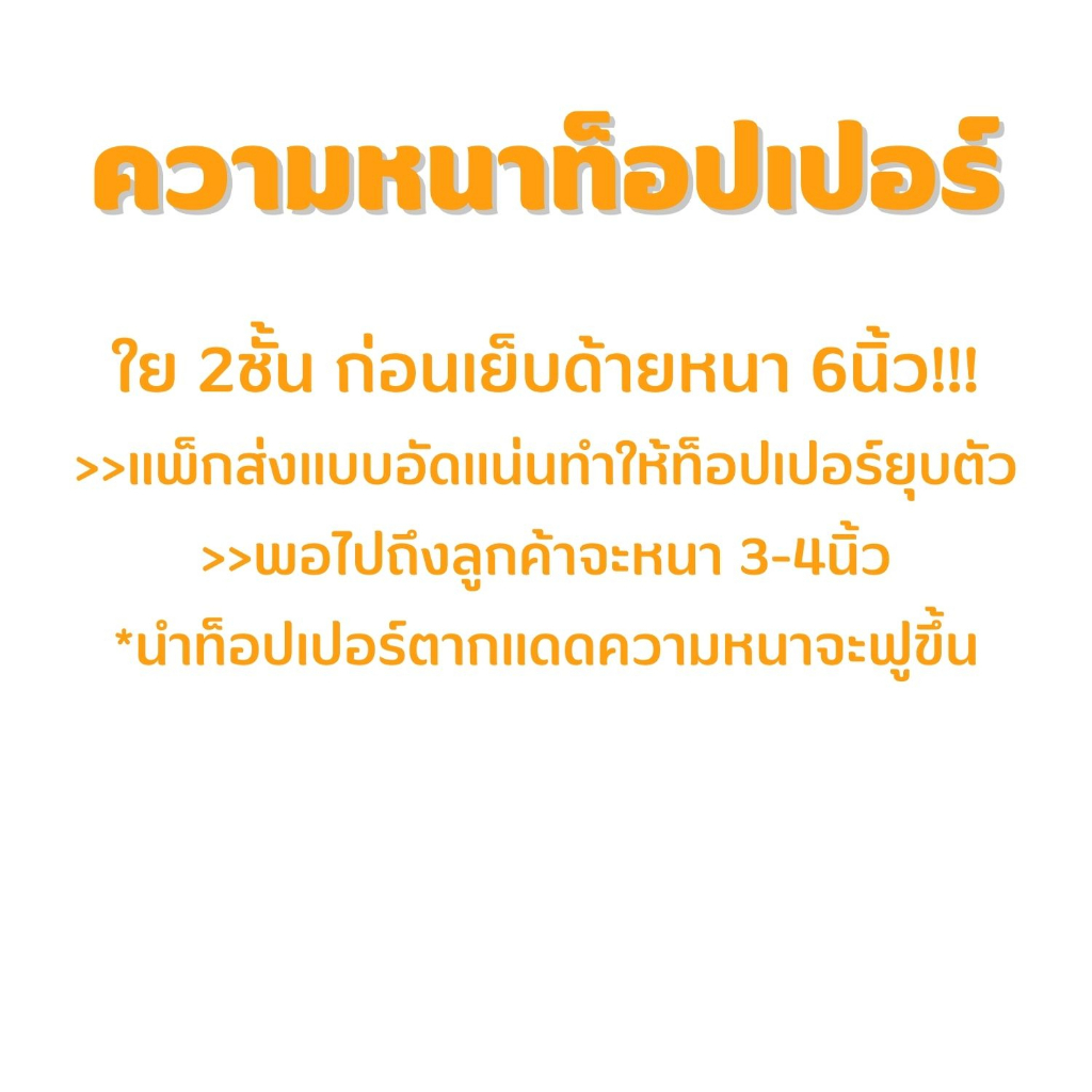 ท็อปเปอร์ หนา4นิ้ว 3.5ฟุต/5ฟุต/6ฟุต นุ่มนอนสบาย topper ทอปเปอร์ Topper ที่นอนปิคนิค ปิกนิก - 3