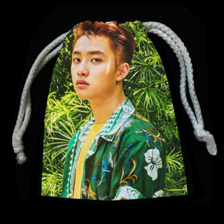 กระเป๋าผ้าแบบรูด ถุงหูรูด ถุงผ้า กระเป๋าดินสอ D.O. ดีโอ kyungsoo โดคยองซู