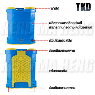 TKD เครื่องพ่นยา 16-20 ลิตร พ่นไกล10 เมตร