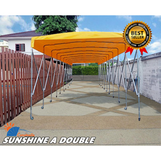 โรงจอดรถ CARSBRELLA รุ่น DOUBLE SUNSHINE A (215/235CM) สำหรับจอดรถยนต์ขนาดเล็ก - ใหญ่