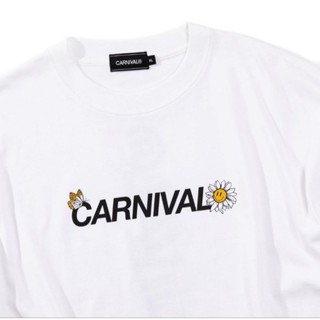 เสื้อยืด carnival flower ไซส์ XL ขาว ดำ