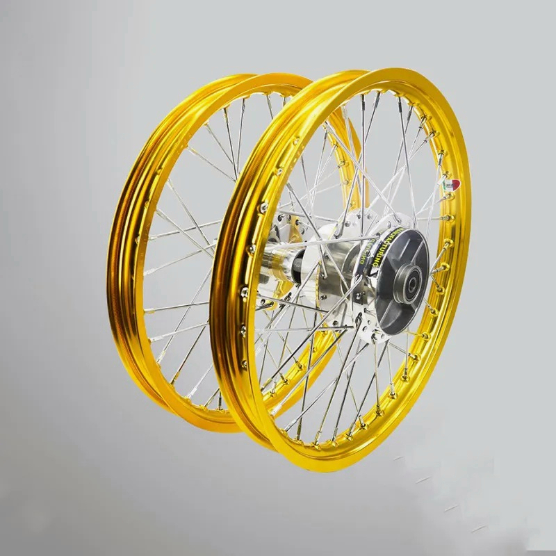 สีทอง-ศูนย์กลางรถจักรยานยนต์-ล้อคู่หนึ่ง-ล้อหน้า1-4-14-inch-และล้อหลัง-1-85-12inch-gold-color-motorcycle-wheel-rims-on