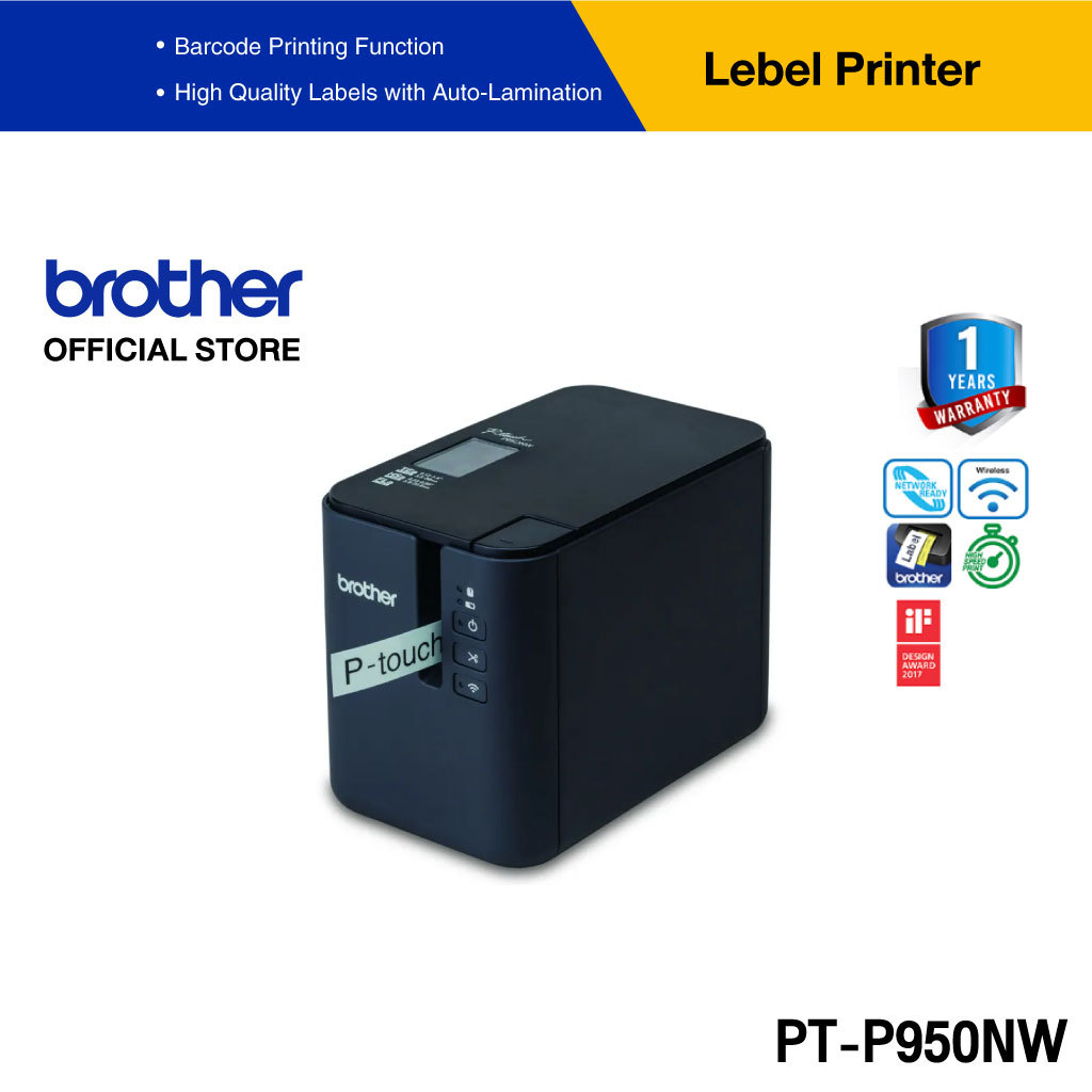 brother-label-printer-p-touch-pt-p950nw-เครื่องพิมพ์ฉลาก-เชื่อมต่อคอมพิวเตอร์-เครื่องพิมพ์สติ๊กเกอร์-บาร์โค๊ด