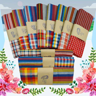 บ้านไร่ผ้าฝ้าย ผ้าขาวม้า ขนาด 200×90 ซม. ผ้าทอพื้นบ้าน ซึมซับน้ำได้ดีเยี่ยม ผืนใหญ่นุ่ม แหล่งผลิตจากบ้านไร่ ราชบุรี photo