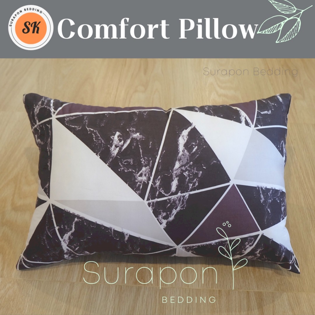 ภาพสินค้าSuraphon : หมอนหนุน (only Pillow) ใยสังเคราะห์สีขาว เด้ง เกรด A 100% (เฉพาะหมอน ไม่รวมปลอก) จากร้าน suraphonbedding บน Shopee ภาพที่ 2