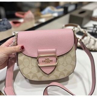 🌺Coach Morgan Saddle Bag In Signature Canvas