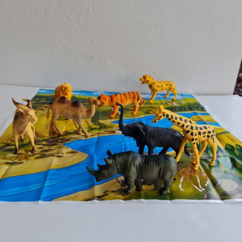 ชุดสัตว์ป่าพร้อมแผนที่-สัตว์จำลอง-ของเล่นเสริมพัฒนาการ-สัตว์ป่า-ของเล่นสัตว์ป่า-ของเล่นสัตว์ยาง