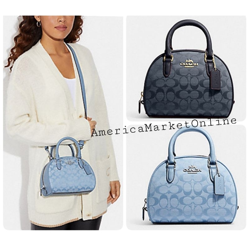 กระเป๋า-coach-sydney-satchel-in-signature-chambray-coach-ch140