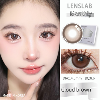 LENSLABคอนแทคเลนส์สีน้ำตาล  คอนแทคเลนส์ใส่ไปโรงเรียน รายเดือน ตาโต14.5mm (1 pair) 1 month