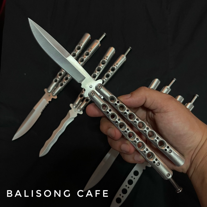 ลดพิเศษ-50-balisong-มีดควง-บาลิซอง-bm42-mirror-b-แถมซองผ้า