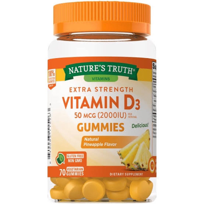 Nature's Truth EXTRA STRENGTH VITAMIN D3 GUMMIES 50 MCG (2,000 IU) 70