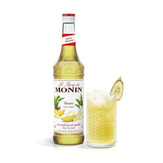 (KoffeeHouse) น้ำเชื่อม MONIN กลิ่น “Banana”  ไซรัปโมนิน ไซรัปกล้วย (Monin Banana Syrup) บรรจุขวด 700 ml.