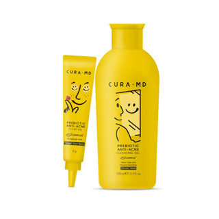 [ชุดสุดคุ้ม] CURA-MD เซ็ตสิวยุบไว ในข้ามคืน (เจลล้างหน้า 100 มล. + เจลแต้มสิว 8 กรัม)