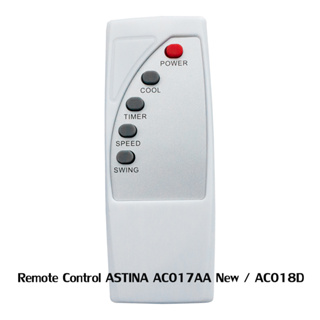 (จัดส่งฟรี) รีโมท พัมดลมไอเย็น ASTINA REMOTE CONTROL ใช้สำหรับ พัดลมไอเย็น AC017AA New