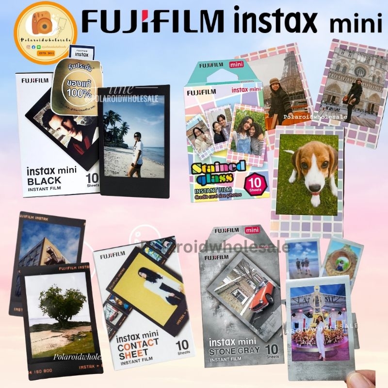 ภาพสินค้าฟิล์ม Fuji Instax mini ขาวดำ กรอบสี-ลาย จากร้าน polaroidwholesale บน Shopee ภาพที่ 1