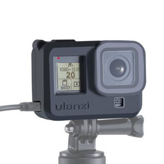 ULANZI G8-3 เคสซิลิโคน โกโปร8 พร้อมสายคล้องมือ+ฝาปิดเลนส์ Silicone Case With Wrist Strap Gopro HERO8