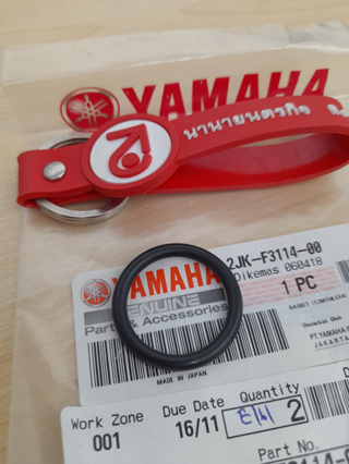 2JKF311400 โอริงโบ๊ลหัวโช้ค Xmax VR150 TZR  R15(2014-2016) O-ring แท้ YAMAHA (1ชิ้น) 2JK-F3114-00