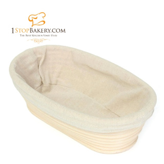 Banneton Oval Proofing Basket With Liner/ ตะกร้าพรูฟขนมปังแบบวงรี