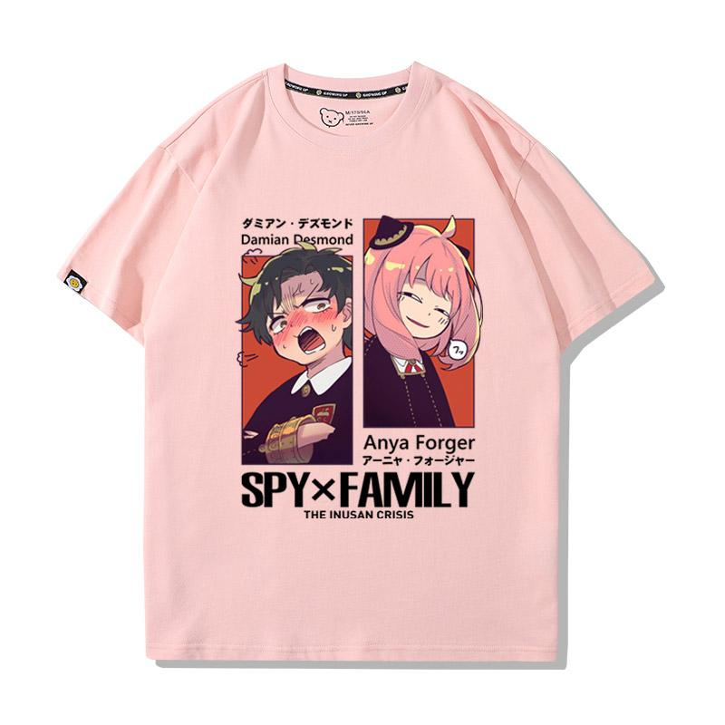 สไตล์ใหม่อนิเมะ-spy-x-family-เสื้อยืดผ้าฝ้ายแขนสั้น-arnia-และ-damian-พิมพ์รูปละคร-อนิเมะเสื้อคู่