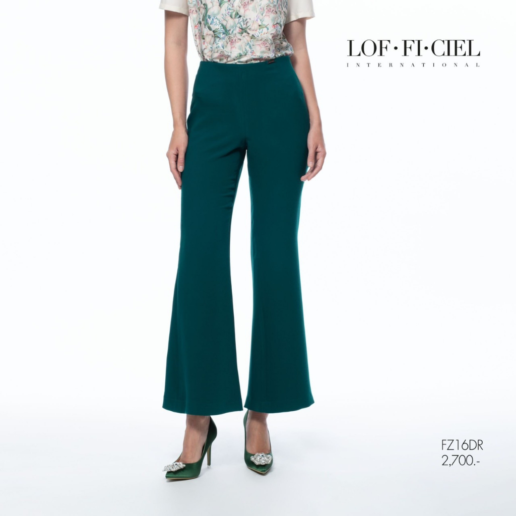 lofficiel-กางเกงขายาว-กางเ-กงผู้หญิง-jubilee-emerald-disco-pants-สีเขียว-fz16dr