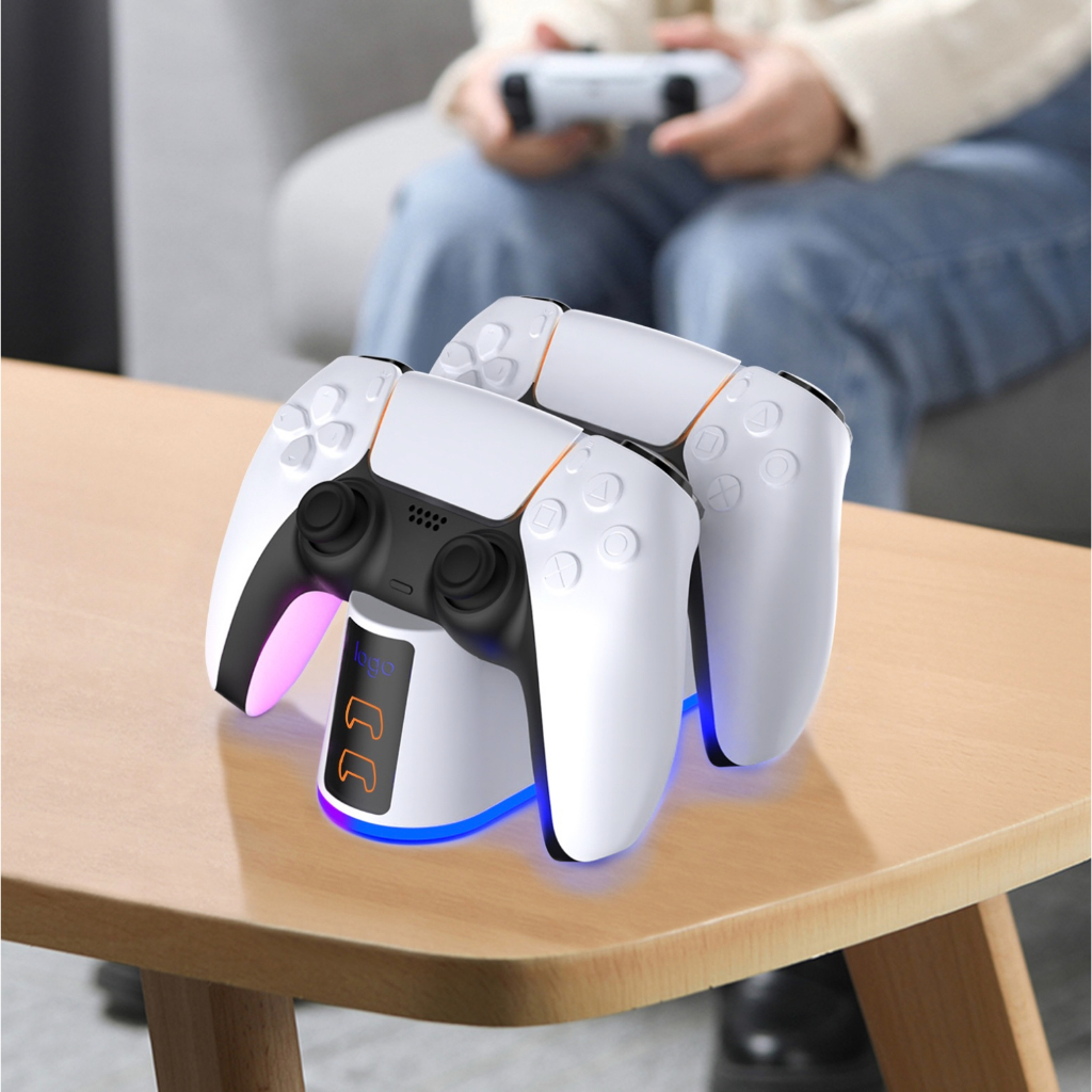 พร้อมส่งในไทย-แท่นชาร์จจอย-ps5-controller-มีไฟ-หรูหารสวยงาม-สินค้าได้มาตรฐานจากโรงงาน-แท่นชาร์จแบตจอยสติ๊ก-ps5