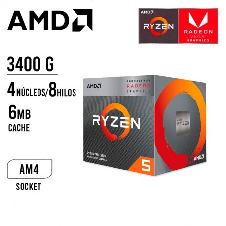 Ryzen 5 3400G + Radeon RX Vega 11 Graphics | CPU AMD Ryzen5 3Years ...