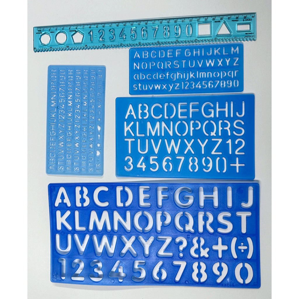 เพลทอักษร isomars Lettering Stencils set of 5 ISM-LSS5 | Shopee Thailand